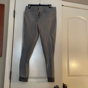 Ariat Tri Factor Knee Patch Breeches Grey 28 Long